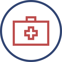 Medical boarding icon